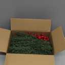 AFPV Christmas Decorations for Home Indoor Artificial Evergreen Pine Branches with Red Berry Stems for Christmas Trees, Plants Decor & Navidad Decoracin (Red Berry Set)