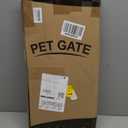Malier Dog Gate with a Small Door, Extra Wide All Metal Short Dog Gate Pet Gate for Stairs, 10'' Tall Pressure Mount Easy Step Over Puppy Gate Low Gate for Doorways