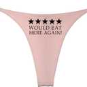 Would Eat Here Again 5 Stars Funny Womens Thong (pack of 1) (Large)
