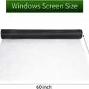 Window Screen, 60" x 100' Window Screen Mesh, Window Screen Replacement Screens for Windows, Fiberglass Window Screens for House Windows, Door, Patio, Porch(Black)