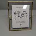 Gold Floating Picture Frame Wedding Signs - Please Sign Our Guest Book - 10”x8” Place Card/Menu Holder