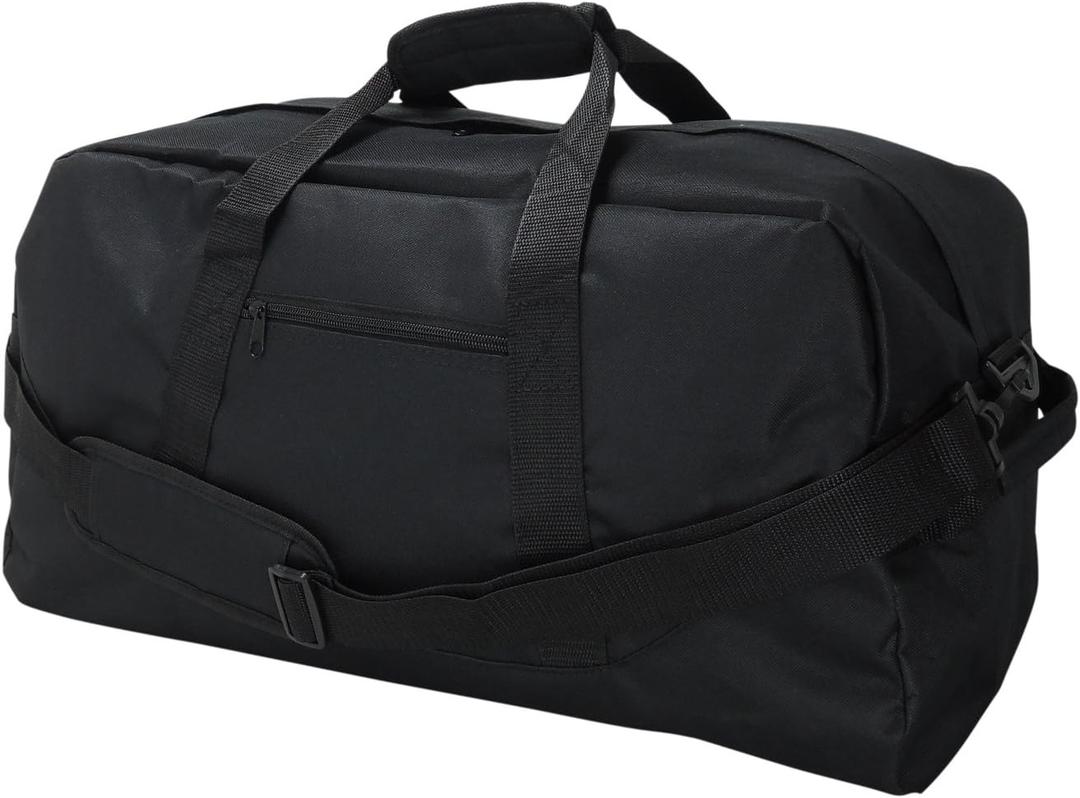 DALIX 18" Two Tone Duffle Bag Medium Black Red Blue Gold Pink Purple Gray