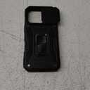 Case for i Phone 16 Pro Phone Case 16 Pro Case with Camera Cover, with Ring Holder Kickstand, with Magnet Car Mount Function, for iPhone 16 Pro (Black) (iPhone 16 Pro 6.3 inch)