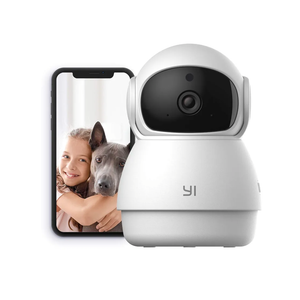 YI Pan-Tilt Security Camera, 360 Degree 2.4G Smart Indoor Pet Dog Cat Cam with Night Vision, 2-Way Audio, Motion Detection, Phone APP, Compatible with Alexa and Google Assistant