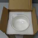 White Matcha Bowl with Spout - Ceramic Chawan Matcha Bowl for Whisking Matcha -Traditional Japanese Macha Bowl Handmade (1 Pcs)