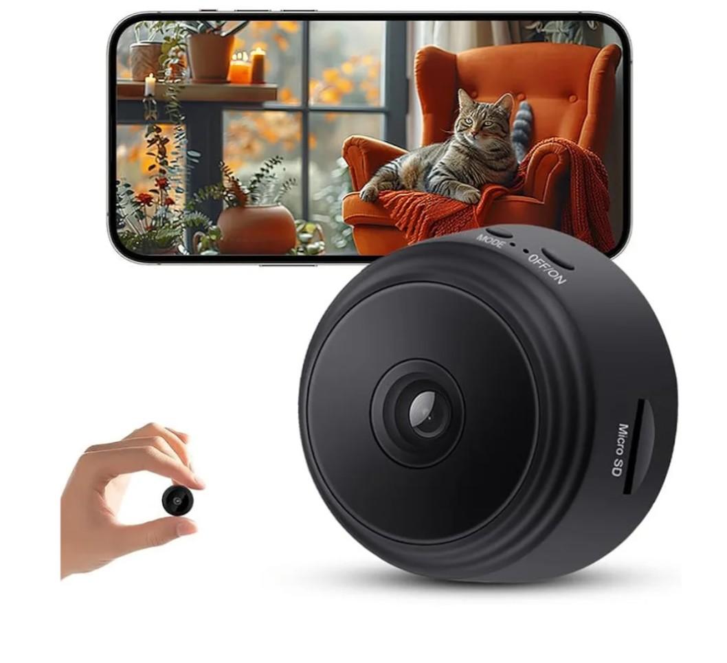 Hidden Camera - Spy Cameras - Nanny Cam - WiFi Wireless Cam - 1080P HD Small Camera with Motion Detection and Night Vision，Security Cameras for Home/Office/Baby Monitoring-A9, Black