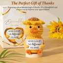 6 x Thank You Gifts for Women Emotional Support Crochet Plush, Administrative Professional Day Gifts Easter Basket, Handmade Duck Crochet Employee Appreciation Gift Set for Teacher Women Coworkers Nurse