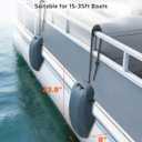 Ehaho Pontoon Boat Fenders, Boat Bumpers for Docking, High-Density EVA Foam with Secure Fit Lip and Locking Clips for Hull Protection, 23.8"L x 10"W x 8"H
