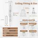 Flashing God H138 Modern Chandelier 6-Rings Large Chandelier for High Ceiling Led Dimmable Ring Pendant Lighting Black Contemporary Chandeliers for Villa Foyer Entrance Living Room