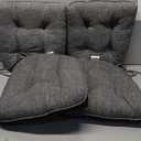 Shinnwa Chair Cushions for Dining Chairs Set of 4, Tufted Memory Foam Kitchen Chair Cushions, Non-Slip Chair Pads with Ties, Seat Cushion, Dining Chair Cushions, 16.5”x16.5”x3” (Grey)