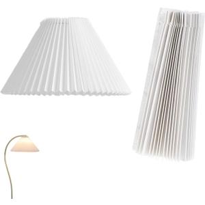 2 Pack Pleated Table Lamp Lampshades Replacement Bedside Table Lamp Pleated Lamp Shade for Ceramic Table Lamps Bedside Nightstand Small Table Lamps with Rattan Base Wire Frame Do not Included