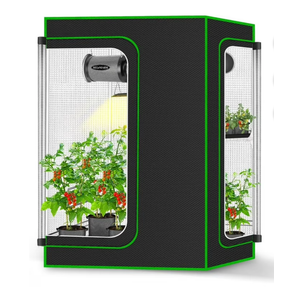 MELONFARM 2-in-1 Grow Tent, 36"x24"x48" High Reflective Diamond Mylar with Multi-Chamber and Floor Tray for Hydroponic Indoor Growing
