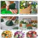 2 Pcs Floral Foam Half Balls, 7.5"W x 3.7"H Half Round Green Dry & Wet Flower Foam for Fresh or Artificial Flower Arrangements, Florist Foam for Craft Supplies,Wedding, Birthdays, Home Decor