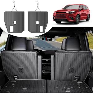 HOUCLEMIC Second Row Backrest Mat for 2024 2025 Lexus TX 6 Seater, 2nd Kick Mats for 2024 2025 Grand Highlander Accessories 7 Seater
