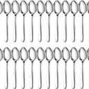 Pleafind 24 -Pcs Dinner Spoons, 7.4 inch Spoons Silverware, Stainless Steel Spoons Set, Silver Spoons, Silverware Spoons Use for Home, Kitchen, Restaurant,Dishwasher Safe, Mirror Polished