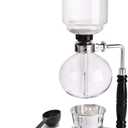 LUEUR Siphon Coffee Maker, Vacuum Coffee Brewer, Heat-Resistant 5-Cup Glass Siphon Coffee Maker with Reusable Cloth Filter, Hot Tea Maker for Home, Household and Office