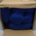 Blazing Needles Twill Tufted Bench Cushion, 51" x 19", Royal Blue