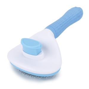Depets Self Cleaning Slicker Brush, Dog Cat Bunny Pet Grooming Shedding Brush - Easy to Remove Loose Undercoat, Pet Massaging Tool Suitable for Pets with Long or Short Hair