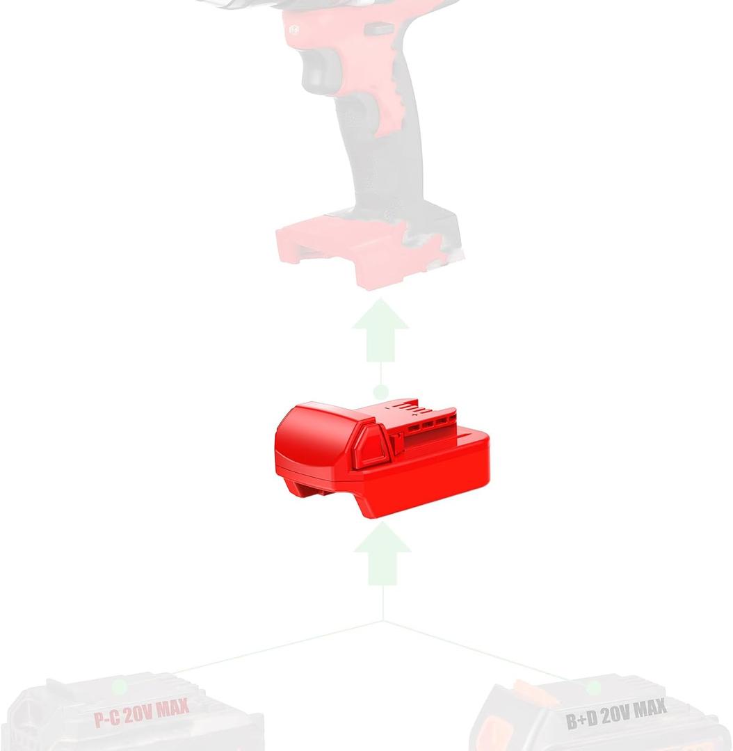 Adapter for Bauer 20V Tools - Compatible With Porter Cable PCC680 and Black & Decker LBXR20 MAX Batteries (Not Older 18V) for Power Supply - No Charging Function, 1 Adapter Only