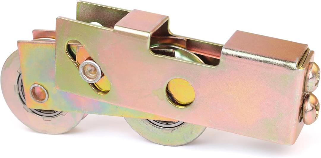 2 Pack Sliding Door Rollers, 1 1/4 Inch Sliding Glass Door Tandem Wheels Replacement Kit, 330LBS Heavy Duty Tamdem Rollers for Patio Door