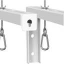 WALI Universal Projector Screen Ceiling Mount, Wall Hanging Mount L-Brackets, 12 inch Adjustable Extension with Hook Kit, Perfect Projector Screen Placement Hold up to 80 lbs (PSM001XL-W), White