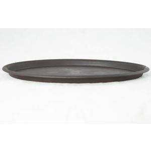 Oval Plastic Brown Humidity/Drip Tray for Bonsai Tree & House Indoor Plant - Outside Dimension 12.5"x 8.75"x 0.5"- (1023)