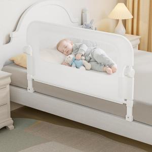 Baby Bed Rail Guard for Toddlers - 35.4" Toddler Bed Rails for Crib,Twin,Full, Queen Bunk Size Bed Swing Down Bedrail Extral Tall Child Safety Side Railing Guards for Kids (36 Inch, White)