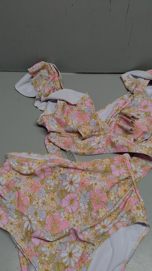 Floral Swimwear for Women, Pink (Small)