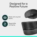 Logitech Wave Keys & Lift Vertical Mouse - Ergonomic Wireless Keyboard and Mouse Combo - with Cushioned Palm Rest, Easy-Switch, Bluetooth, for Multi-OS, Windows/Mac - Graphite