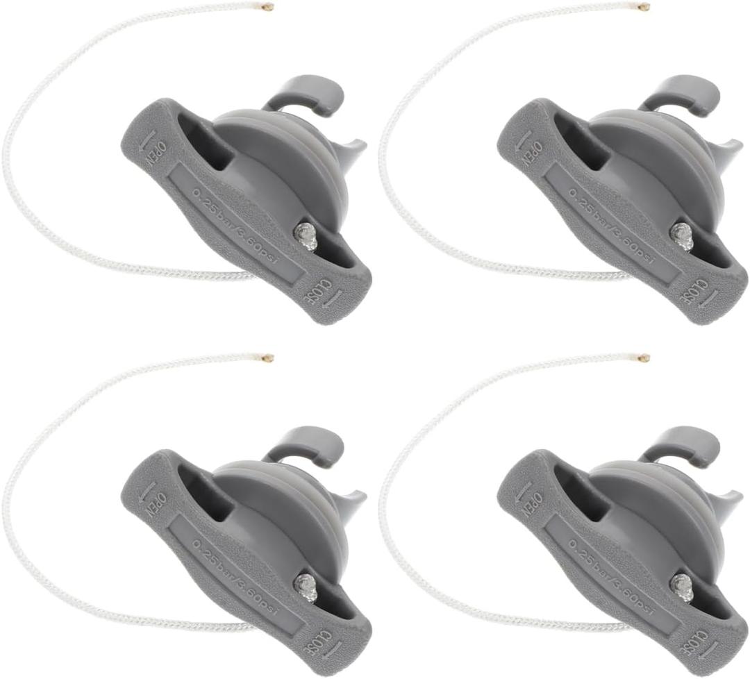 4pcs Air Valve Inflatable Screw Air Valve Boat Spiral Air Plugs Replacement for Rubber Dinghy Raft Canoe Kayak Boat Pool Parts