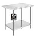 OSTBA Stainless Steel Prep Table 24 x 36 Inches with Casters