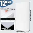 Pushglossy 12 Pack 22.5" x 46.5" x 0.2" Fluorescent Light Covers Classroom Office Diffuser Panels Cuttable for 2x4ft Drop Ceiling Light Polycarbonate Replacement Cover for Hospitals Home (Milky White)
