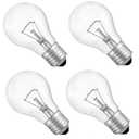 Hoimuv 75 Watt Incandescent Light Bulbs, A19 75 WATT Incandescent Bulb Shatter Resistant Rough Service Light Bulb 75 WATTS A19 Shape 4PACK