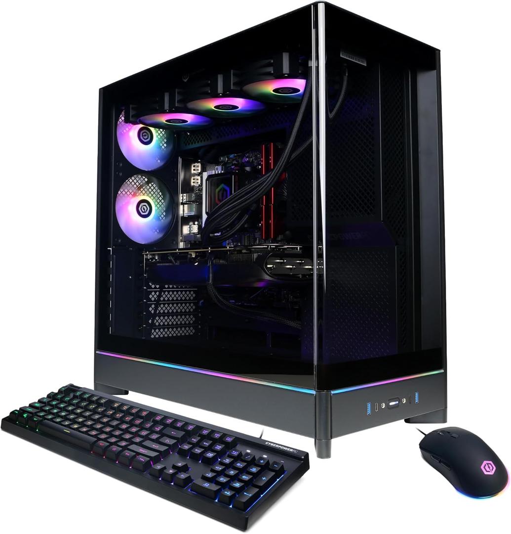 CYBERPOWERPC Gamer Supreme Gaming PC, AMD Ryzen 7 9800X3D 4.7GHz, GeForce RTX 5080 16GB, 32GB DDR5, 2TB PCIe Gen4 SSD, WiFi Ready & Windows 11 Home (SLC8800A3)