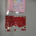 120PCS FIVEIZERO Rhinestone Beads for Jewelry Making, 10mm Red Shiny Round Sparkle Crystal Clay Bead Bulk Sparkly Baseball Necklace Beads for Bracelets and DIY Crafts