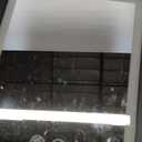 Heated Shower Mirror Fogless for Shaving, 3 Colors Stepless Dimmable Lights Fogless Mirror for Shower, Rechargeable Anti Fog Shaving Mirror for Shower with Razor Holder for Men, Light Memory Function (Black)