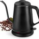 1L Electric Gooseneck Kettle, Tea Kettle for Boiling Water, Gooseneck Electric Kettle for Coffee & Tea, Fast Boiling for Pour Over, Auto Shut-Off, Boil-Dry Protection, 360° Rotational Base