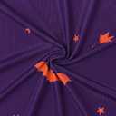 Halloween Shirts for Women: Castle Pumpkin Pattern Halloween Party Short Sleeve Costumes Crewneck T-Shirt (Purple, M)