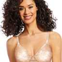 Bali Women's One U Underwire, Smoothing & Concealing Full-Coverage Bra, Df3w11 (40B, Sandshell/White Leaf Print)