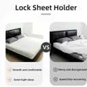 Ownkoti 4Pcs Bed Sheet Holders for Corner, Sheet Fasteners Bed Sheet Lock Non-Slip Adjustable Fit All Mattress, Gray