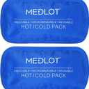 LotFancy Gel Ice Packs, 2pc Reusable Hot Cold Pack for Therapy, Heating Cooling Gel Pad, Pain Relief for Face, Head, TMJ, Wisdom Teeth, Oral Facial Surgery, Sport Injuries, Migraine, Muscle Joint