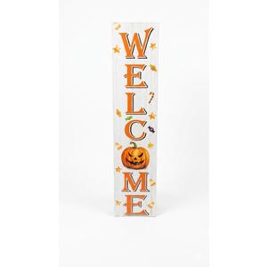 Halloween Porch Decorations Halloween Welcome Sign for Front Door Tall Halloween Outdoor Front Porch Decor for Halloween Porch Decor Fall Decor Halloween Decorations Indoor 8"x63"