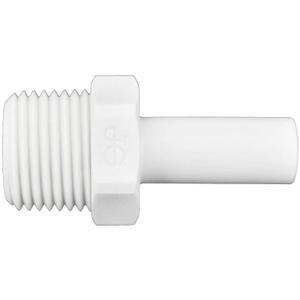 John Guest Speedfit PP051223W 3/8OD by 3/8NPTF Stem Adapter, 10-Pack