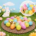 MGparty 100 PCS Easter Eggs Bulk, 2.3" Plastic Fillable Easter Eggs in Pastel Colors with 10 Golden Eggs, Empty Eggs for Egg Hunt, Easter Basket Stuffers, Party Favors and Decorations
