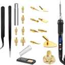 21PCS 3D Printing Accessories Smoothing Tool Kit, 3D Printing Modify Finishing Tool Soldering Welding Iron Kit Heat Insert Brass Nut Kit-Smoothing Tool Kit-Set