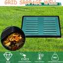 18x18x24 in Large Catch Basin for Drainage with Debris Basket,Catch Basin with Fiber Glass Grate,French Drain Catch Basin Without pre drilled Holes are Suitable for courtyards, downspouts, lawns