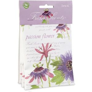 Willowbrook | Fresh Scents Scented Sachet Packet | Passion Flower | Air Freshener Bags for Drawers, Closets, Cars | 3 Pack | Long Lasting Home Fragrance