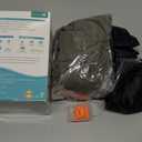 Sunany Inflatable Foot Rest Pillow for Airplane Travel-Adjustable Height Cushions for Kids to Sleep While Traveling, Adults, Suitable for Office, Home and Any TravelDark Grey (1 Pack)