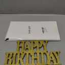 Novabright Glitter Champagne Gold Happy Birthday Sign Centerpieces for Table Birthday Party Decorations for Women Bday Birthdays Themed Celebration Party Supplies