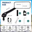 1 Pair Bicycle Mirror Handlebar Mount, 360 Rotatable Adjustable & Foldable Rear View Mirror with Wide-Angle Lens for Safer Cycling, Universal Fit for Bicycle E-Bike, Scooter, Left+Right